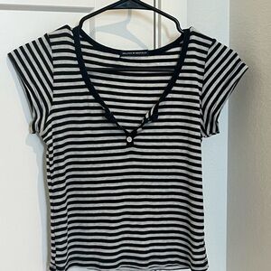 *SOLD* Brandy Melville Navy and White Striped Tee